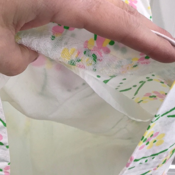 LILLY PULITZER VINTAGE GRASSHOPPERS AND HOLLYHOCKS - Picture 7 of 8